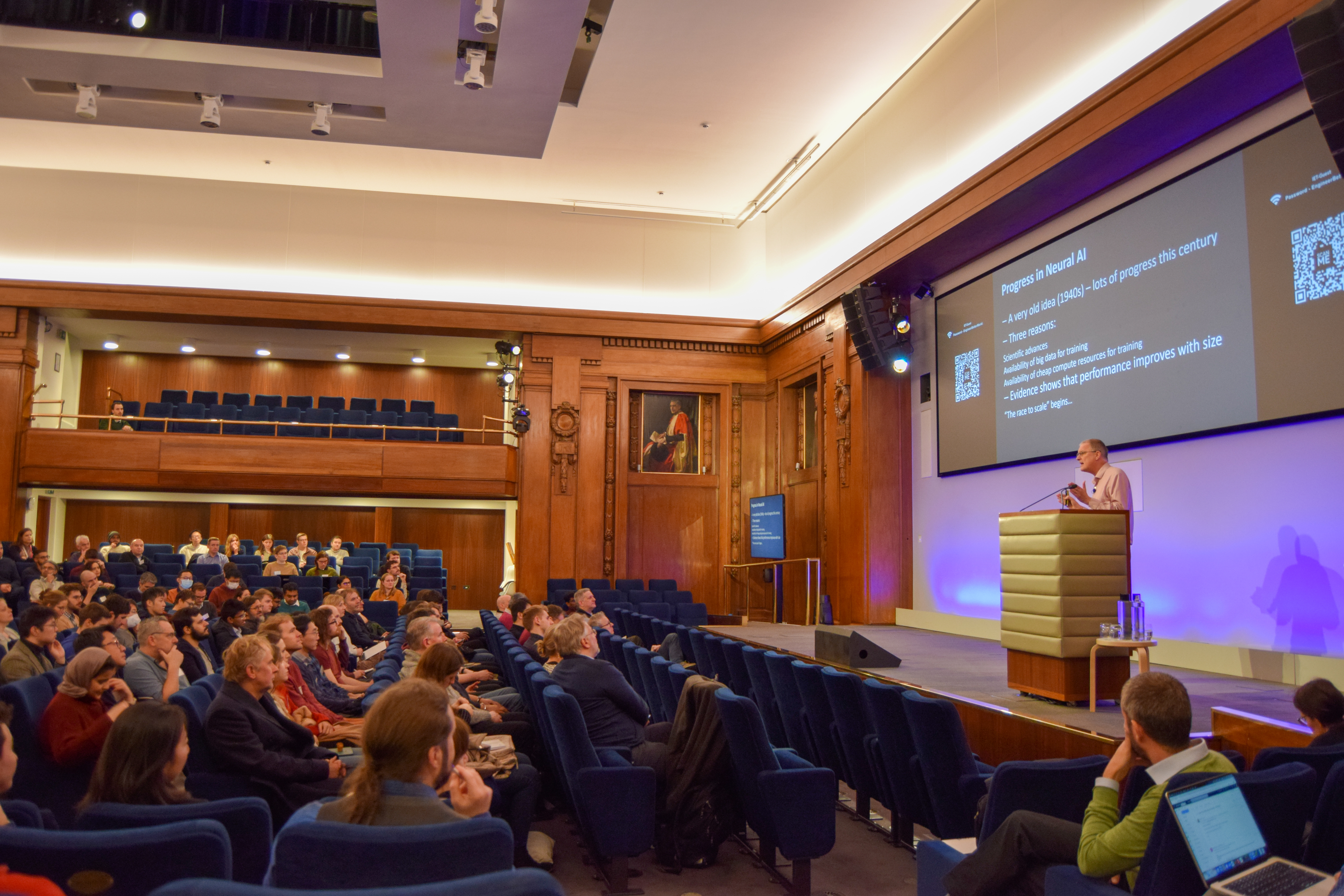 Mike Wooldridge speaking at the Foundational Models event 