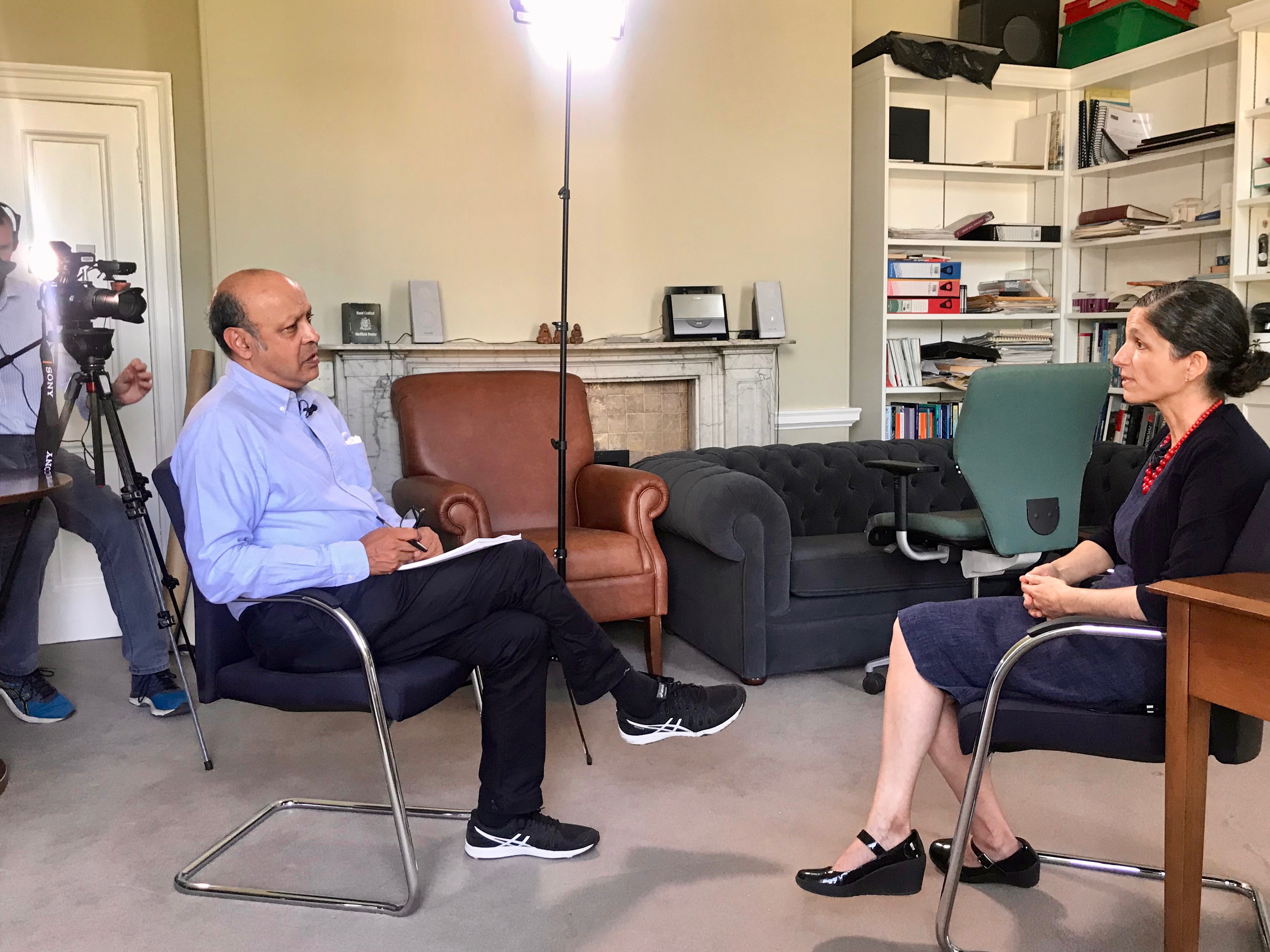 Pallab Ghosh interviewing Zoe Kourtzi on BBC Breakfast