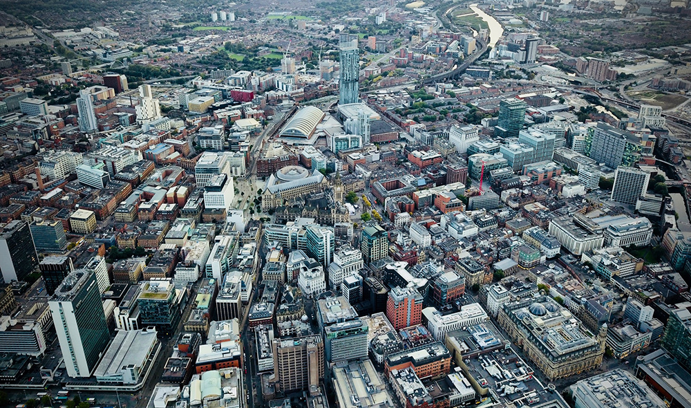 Aerial view of city buildings during the daytime