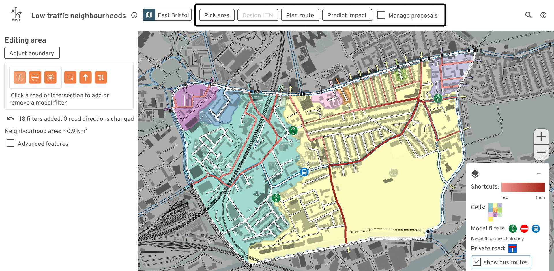 Screenshot of A/B Street