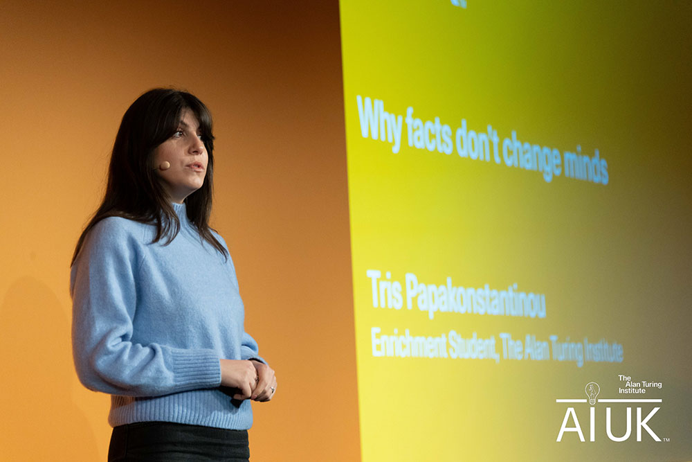 Tris Papakonstantinou talking at AI UK 2024
