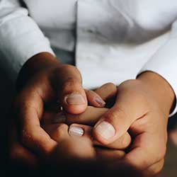 Holding hands