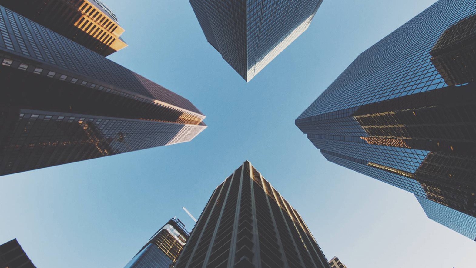 Upshot view of high-rise buildings