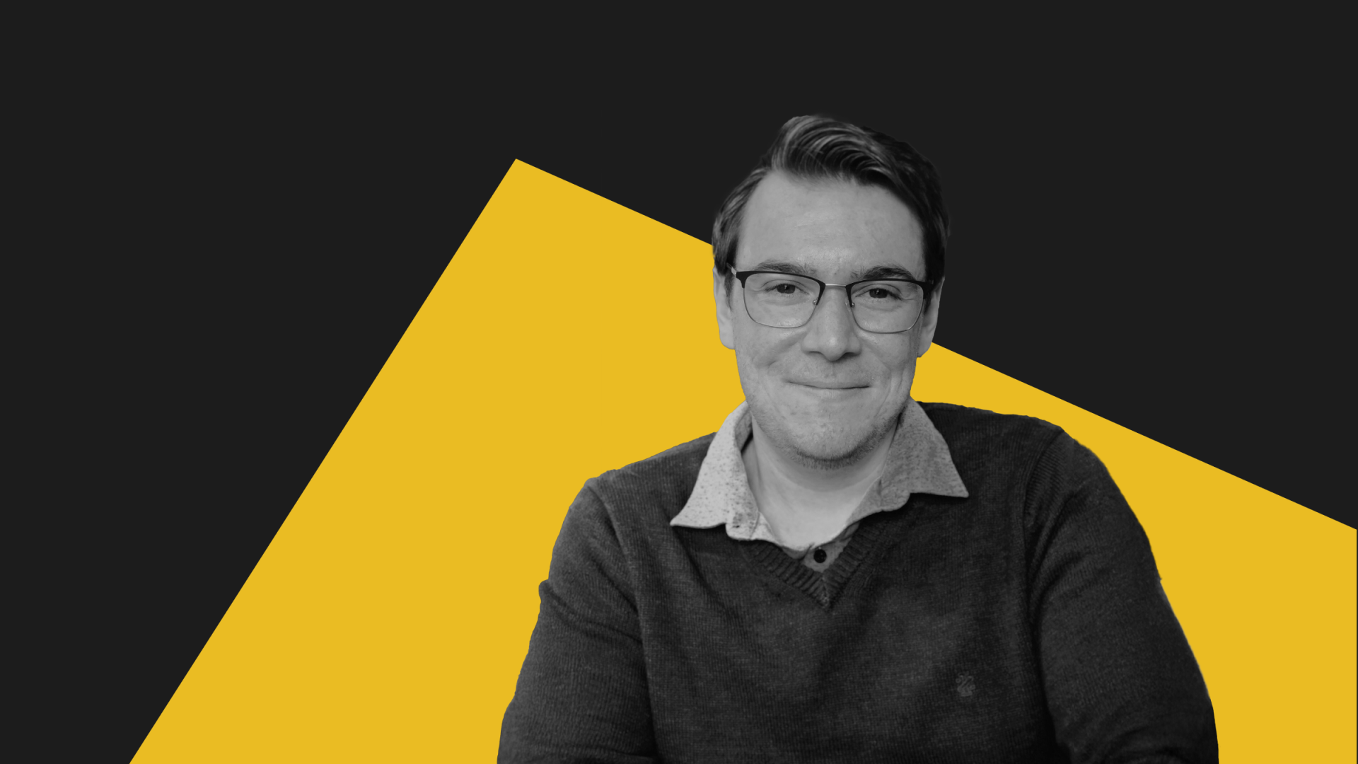 Zachary Kessler photograph on dark grey and yellow background