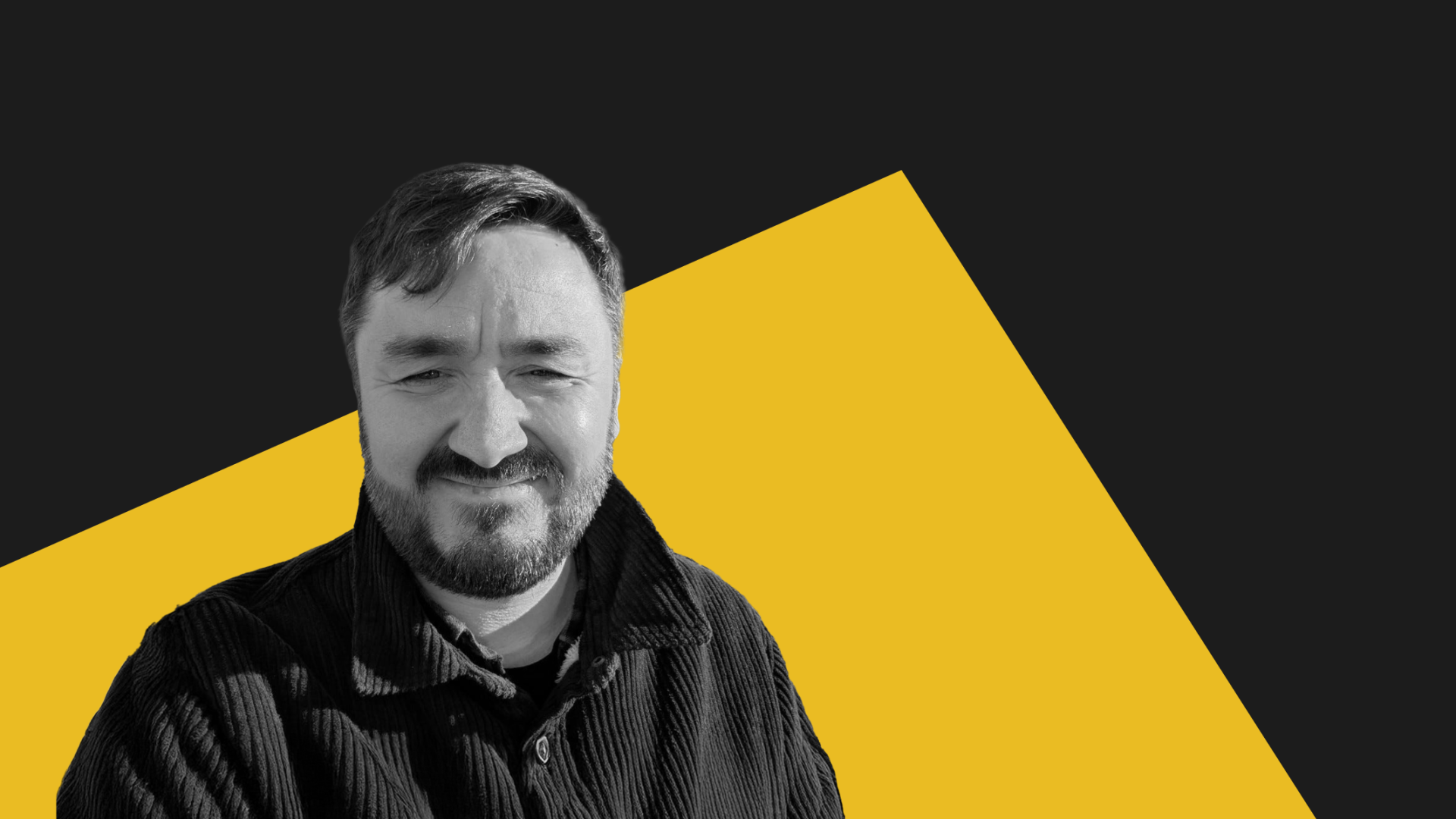 Josh Collyer photograph on a yellow and black background