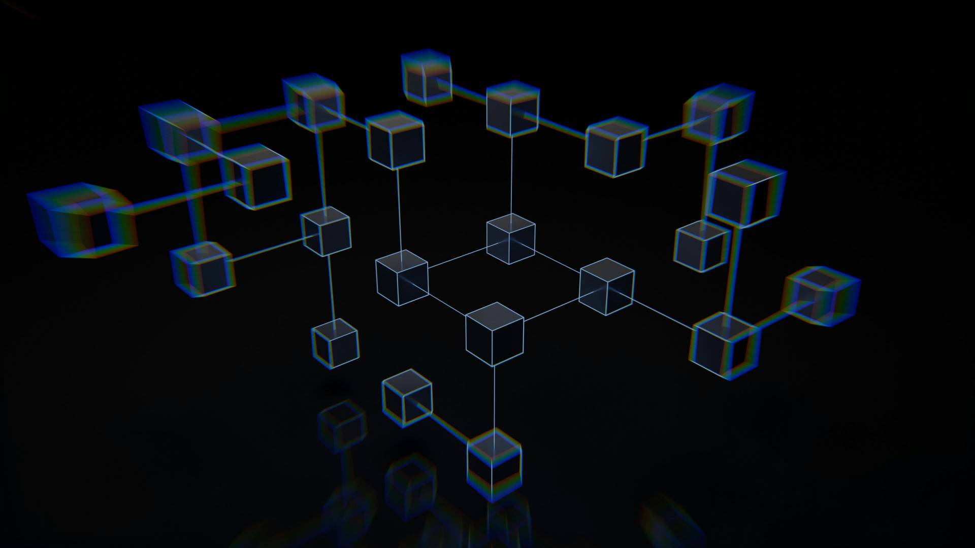 A group of interconnected cubes