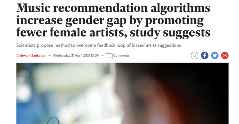 Scientists found music recommendation algorithms had a biased feedback loop
