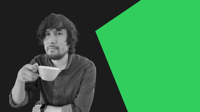 Carlos Gavidia-Calderon photograph on black and green background